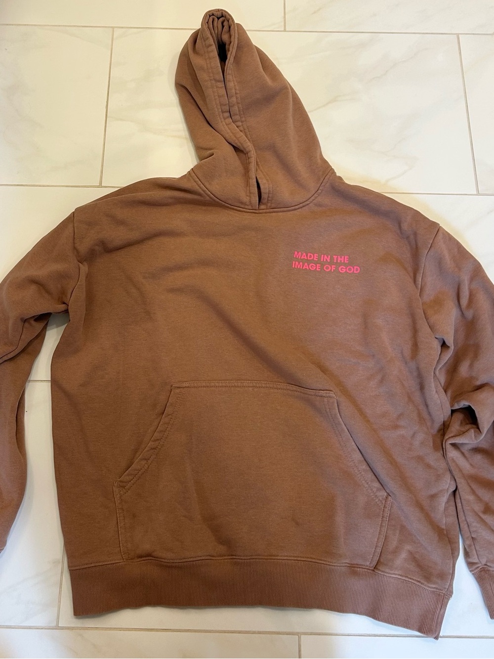 Made In The Image Of God Brown Men's Hoodie Sweatshirt